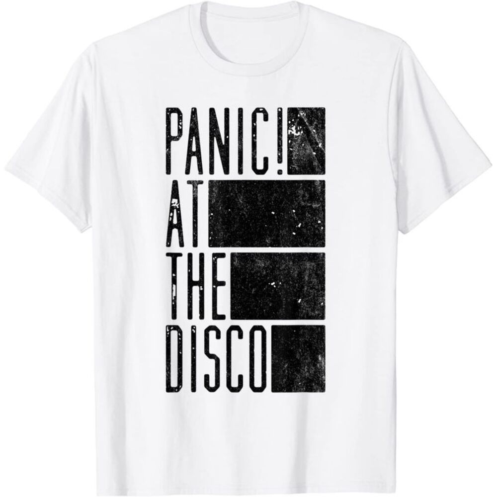 Panic! At The Disco Unisex Adult Bar Cotton T-Shirt / White
